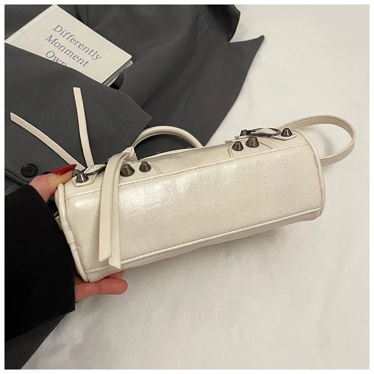 SEAME - Dahlia - Women's Tote Bag with Adjustable Shoulder Strap & Spacious Interior White