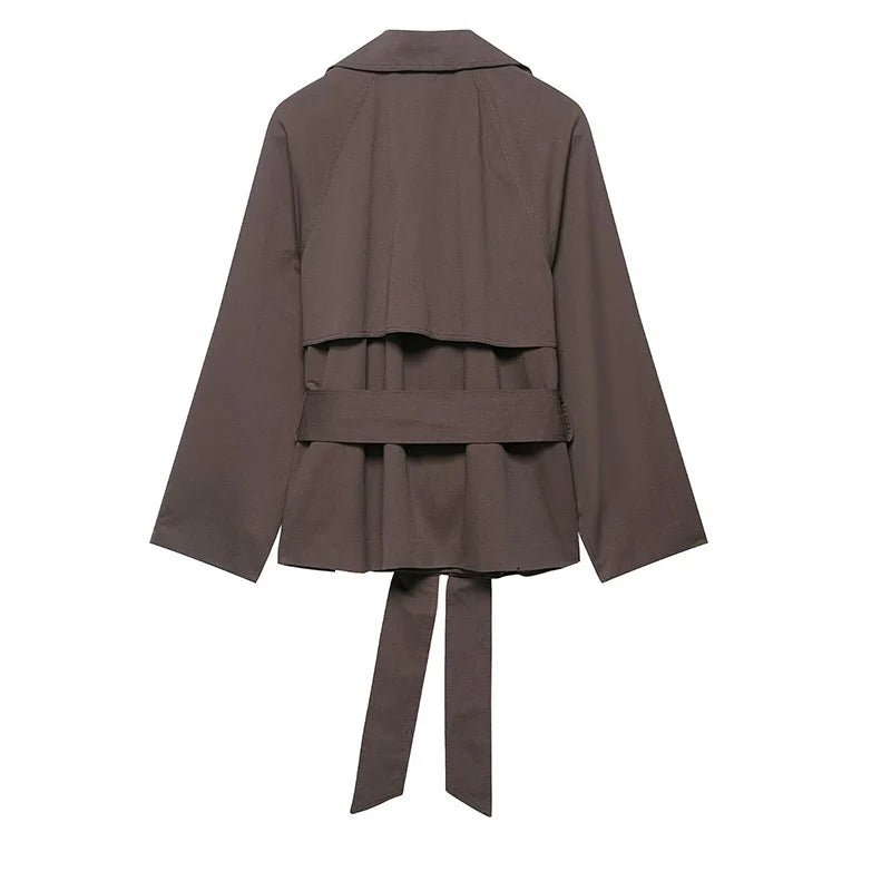 SEAME - Juliet Trench Coat Chocolate Brown S