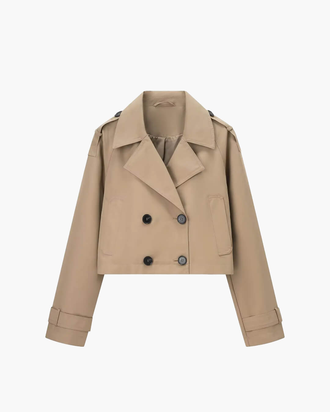 SEAME - Katrina Cropped Trench Coat Brown XS