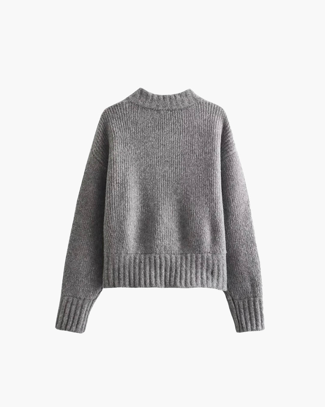 SEAME - Lea Women's Cardigan - Vintage Knitted Zipper Cardigan for All Seasons Black S