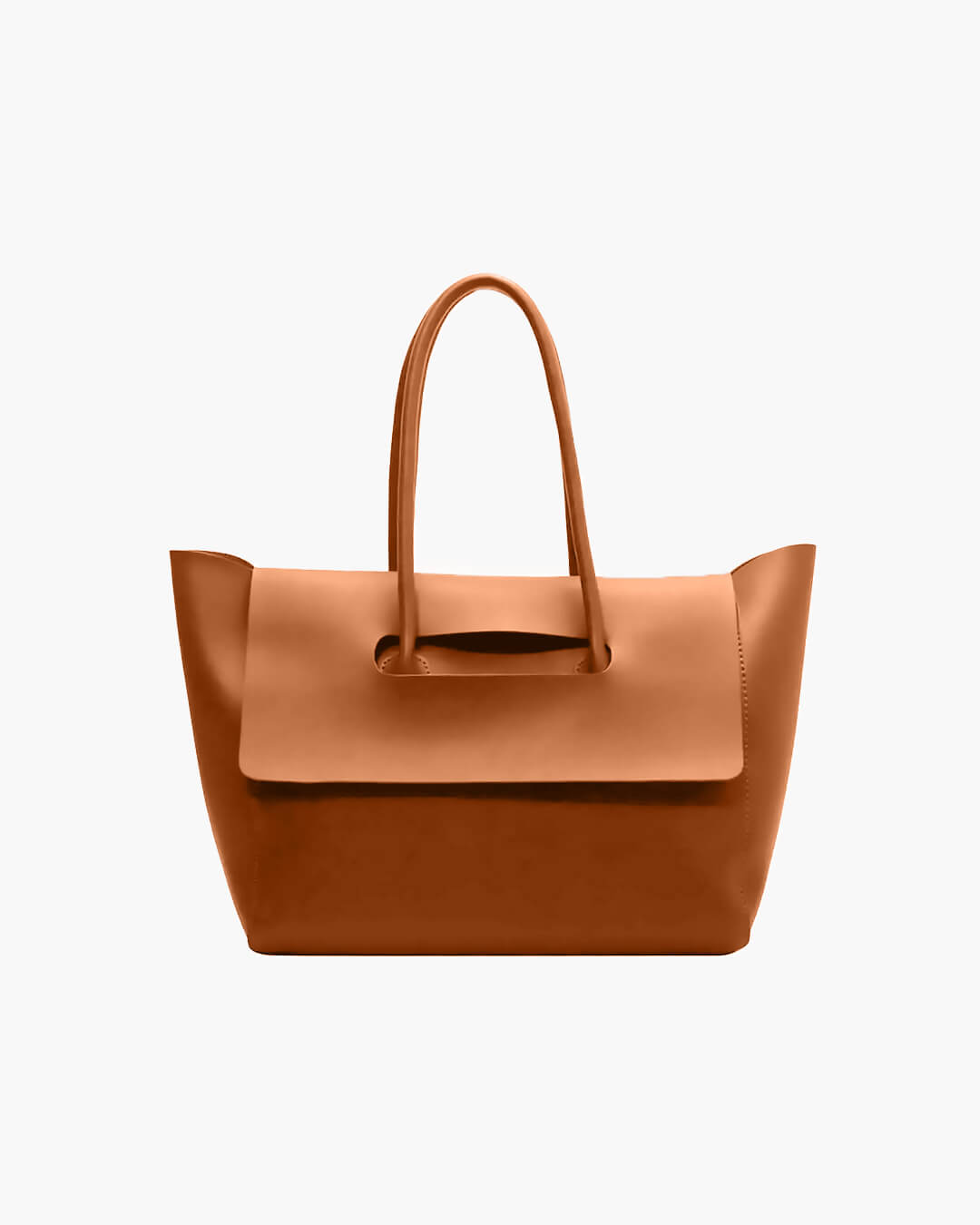 SEAME - Mirabel Shoulder Tote Purse - Vintage vegan Leather, Large Capacity & Versatile Design Brown