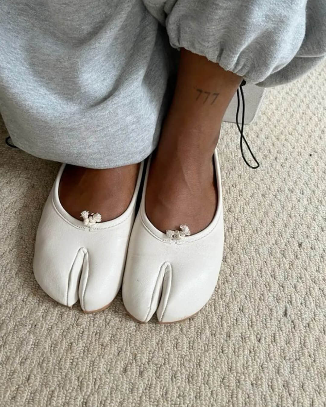 SEAME - Abigail Vegan Leather Flats White 35