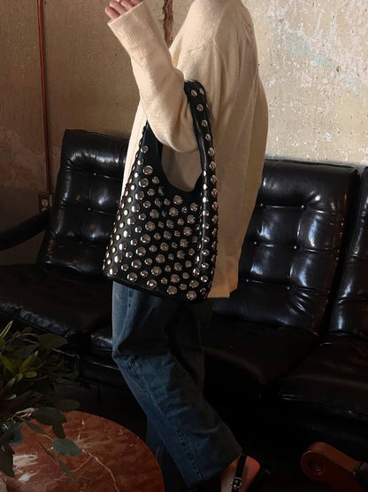 Seame - Alva Studded Bucket Bag Red Regular