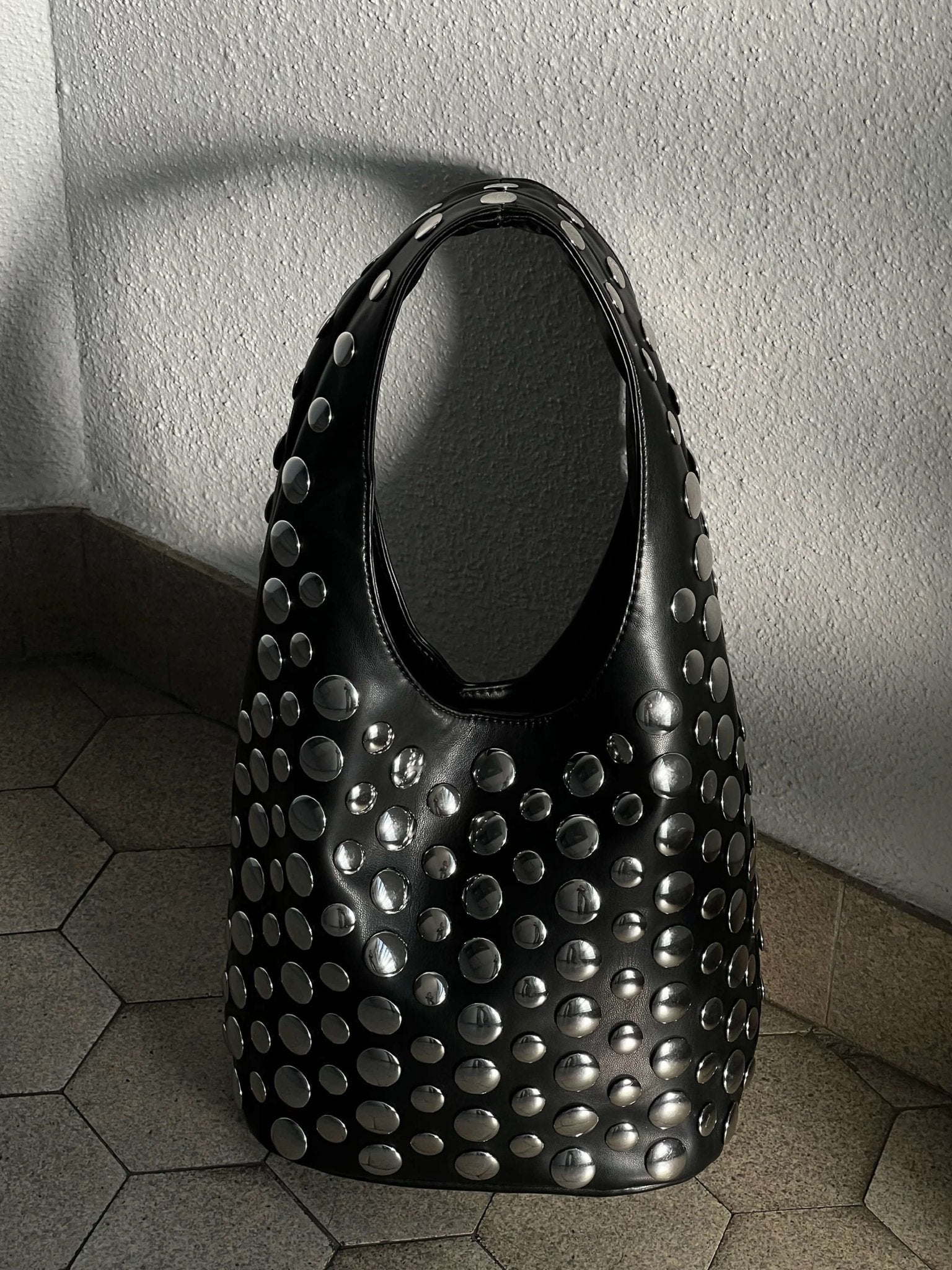 Seame - Alva Studded Bucket Bag Red Regular