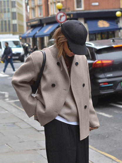 SEAME - Anja Oversized Jacket Creme L