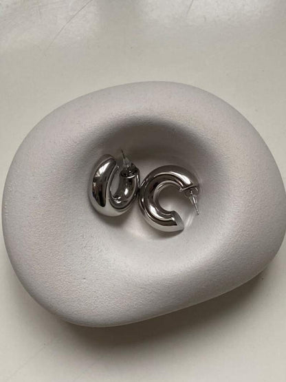 Seame - Chunky Hoops silver
