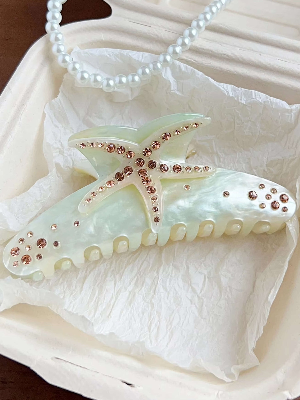 Seame - Jasmin Hair Clip White Regular