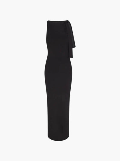 Seame - Kylie knotted maxi dress Black S