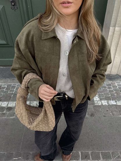 Seame - Lara Bomber Jacket Brown S