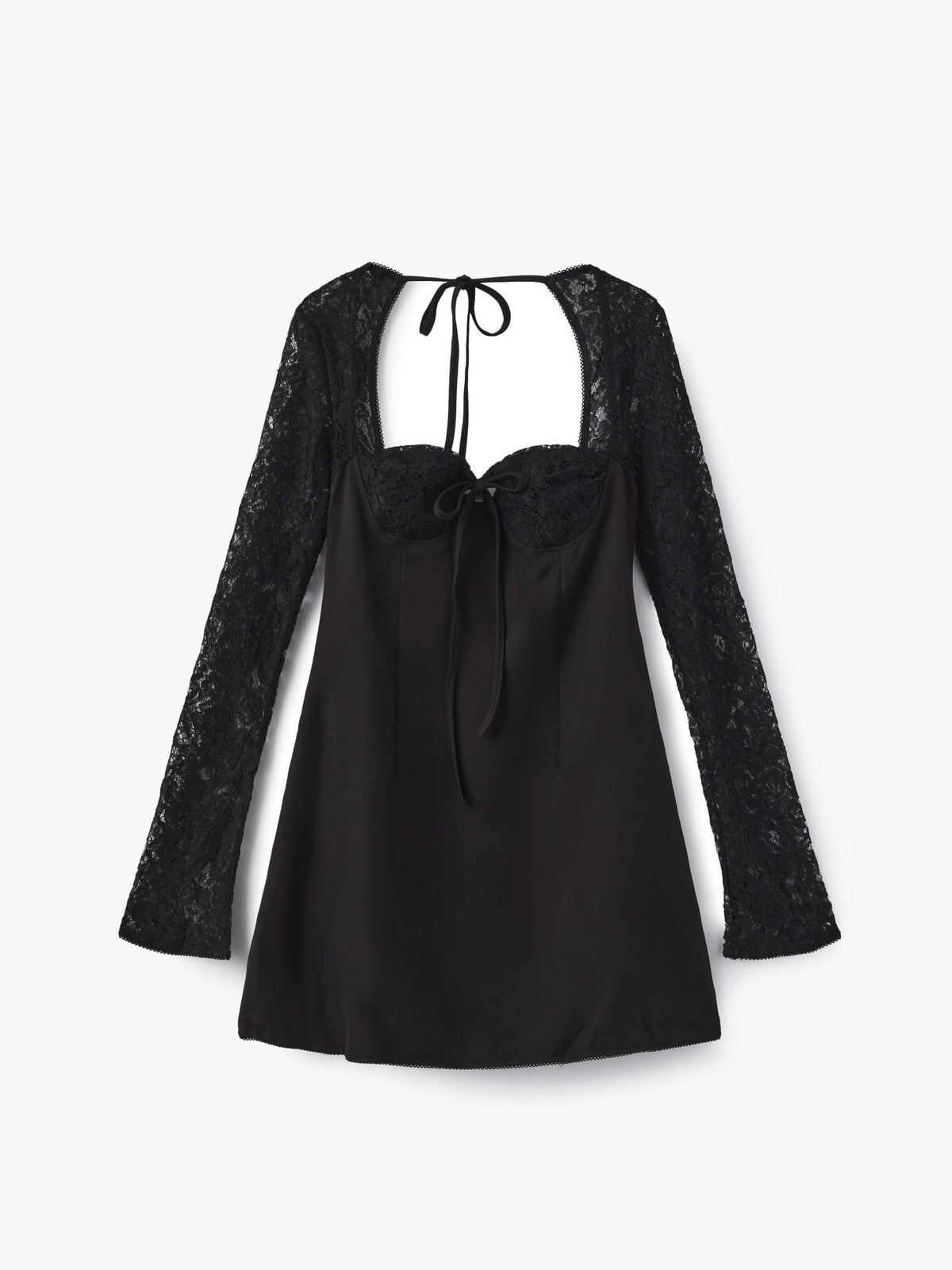 Seame - Louise mini dress with lace details black XS
