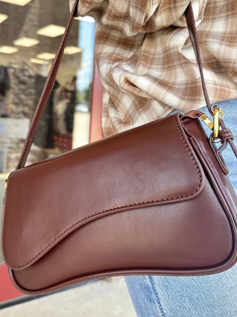 Seame - Mila Shoulder Saddle Bag Silver Regular