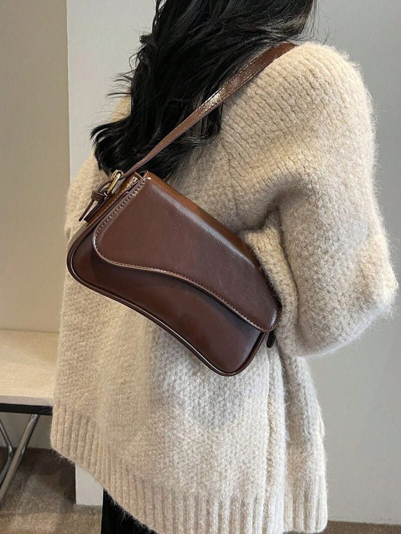 Seame - Mila Shoulder Saddle Bag Silver Regular