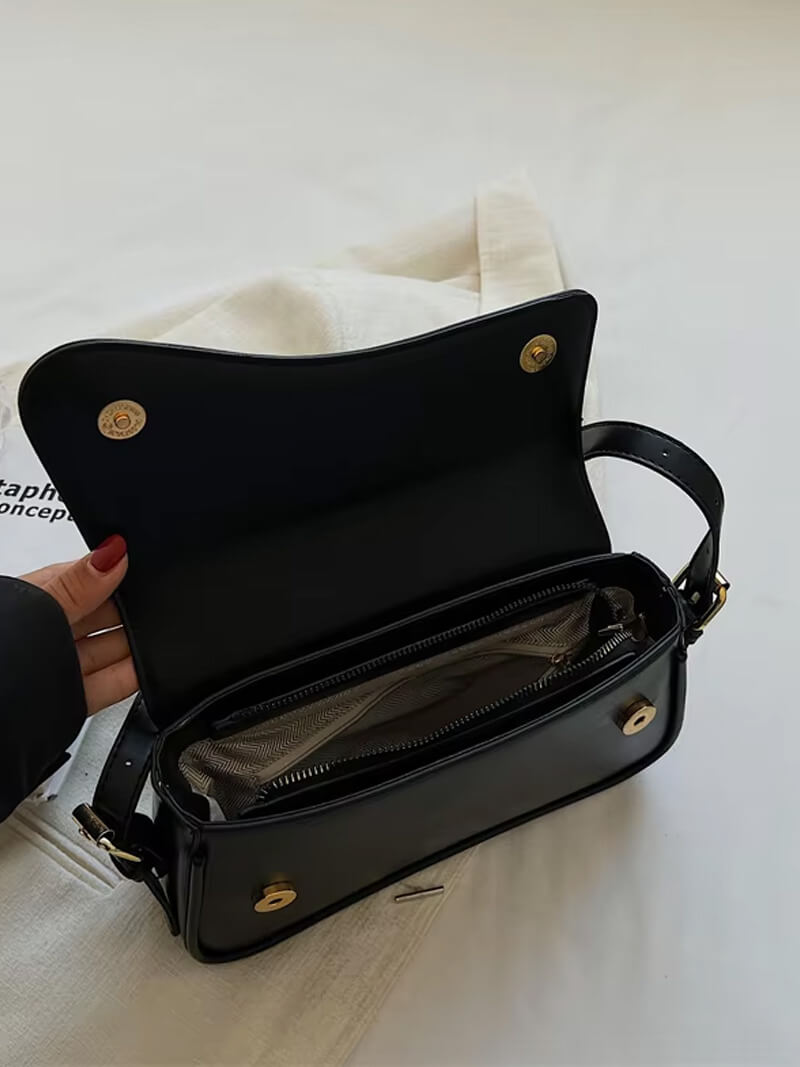 Seame - Mila Shoulder Saddle Bag Silver Regular