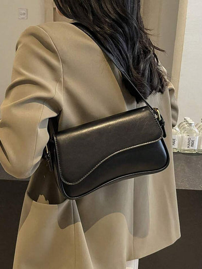 Seame - Mila Shoulder Saddle Bag Silver Regular