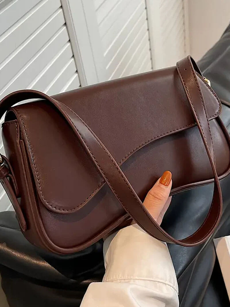 Seame - Mila Shoulder Saddle Bag Silver Regular