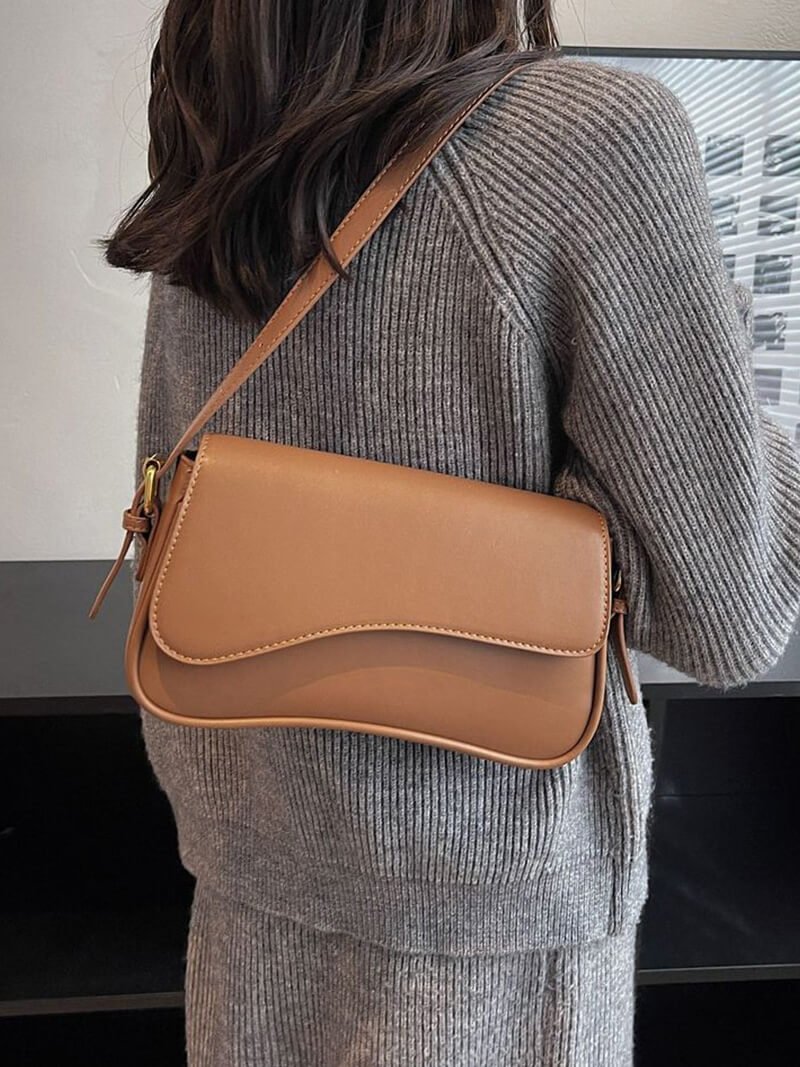 Seame - Mila Shoulder Saddle Bag Silver Regular