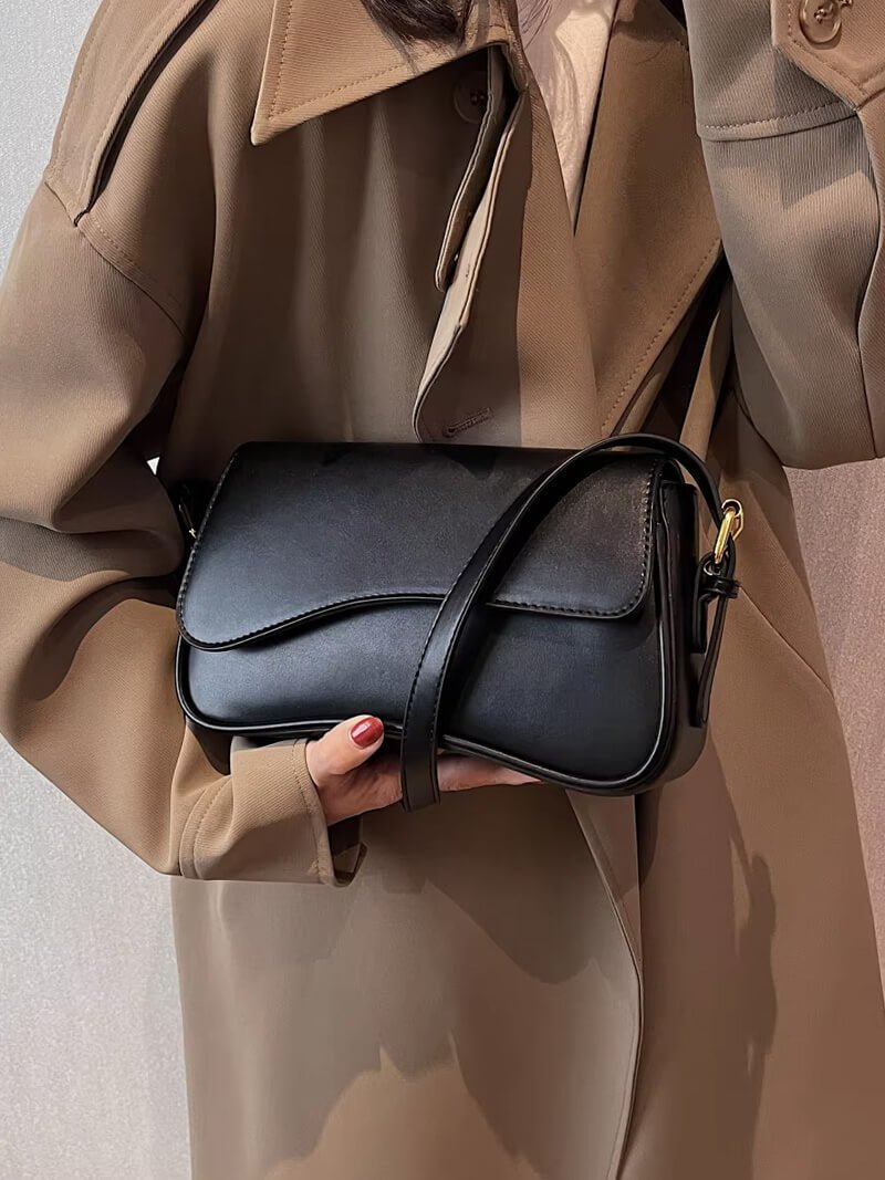Seame - Mila Shoulder Saddle Bag Silver Regular